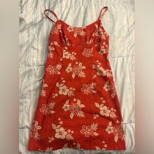 Cute Hawaiian Print Floral Dress